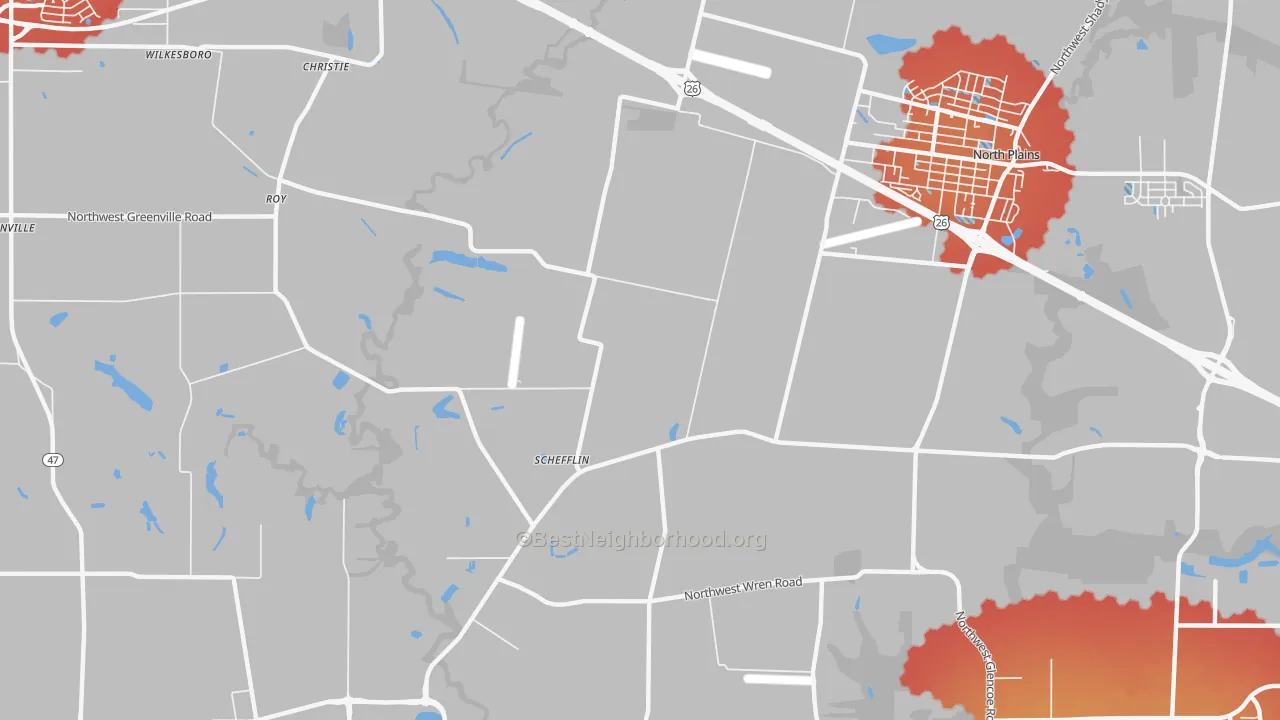 Transit Grade map of Schefflin, OR
