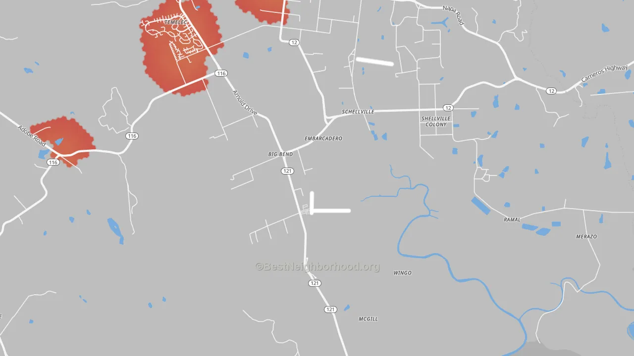 Transit Grade map of Schellville, CA