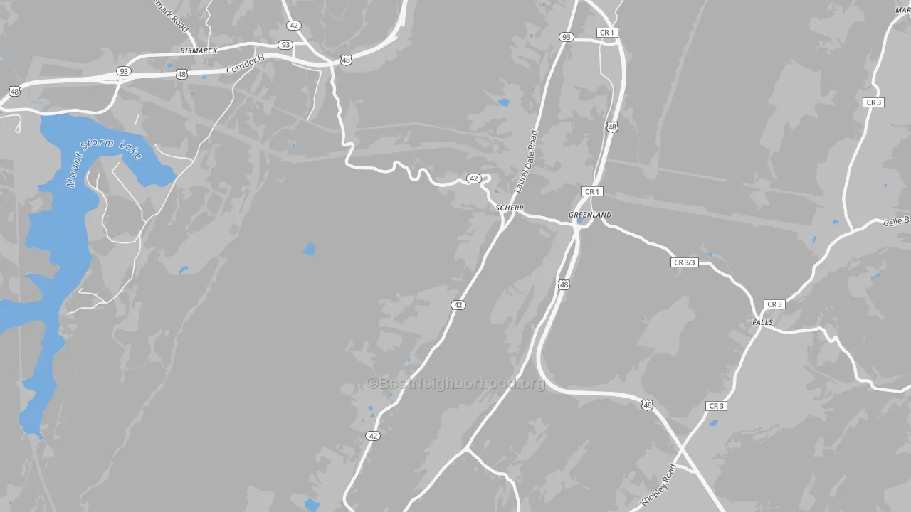 Transit Grade map of Scherr, WV