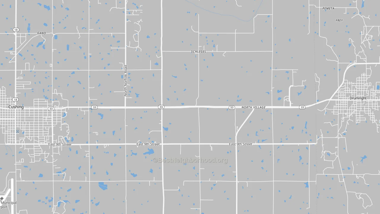 Transit Grade map of Schlegel, OK