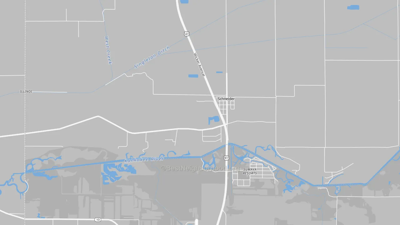 Transit Grade map of Schneider, IN