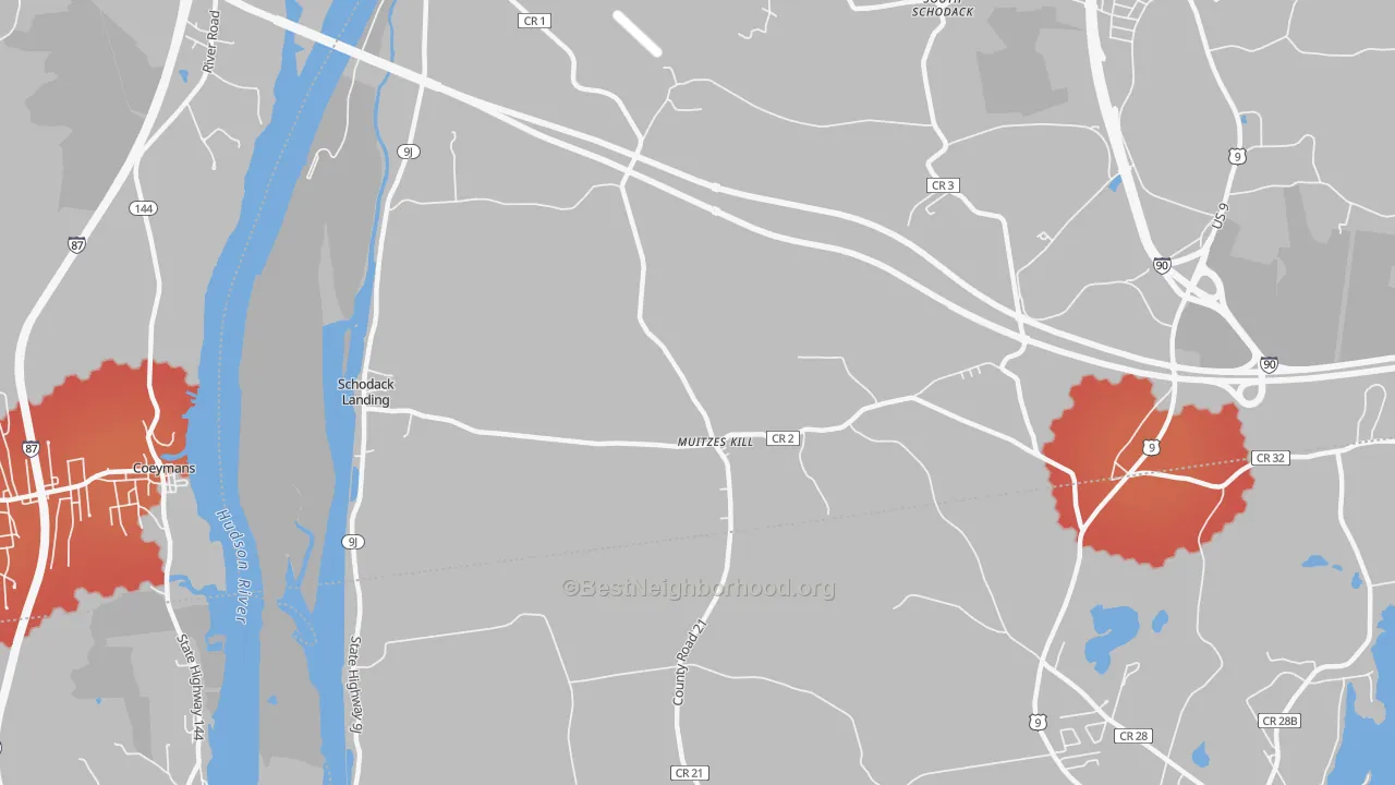 Transit Grade map of Schodack Landing, NY