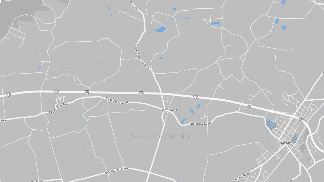Transit Grade map of Schoeneck, PA