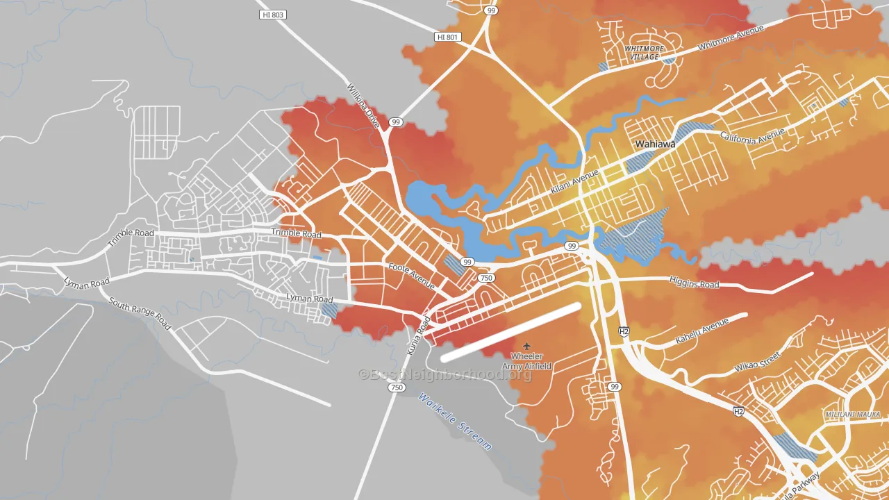 Transit Grade map of Schofield Barracks, HI