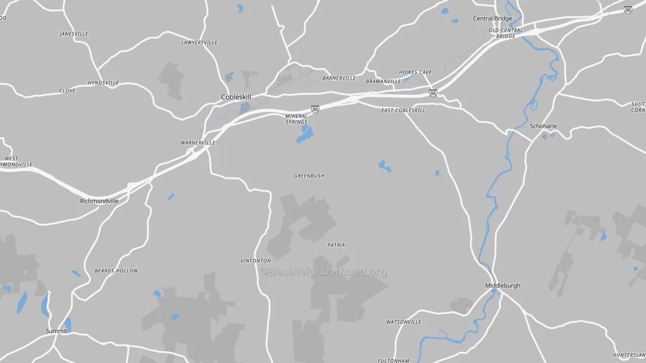 Transit Grade map of Schoharie County, NY