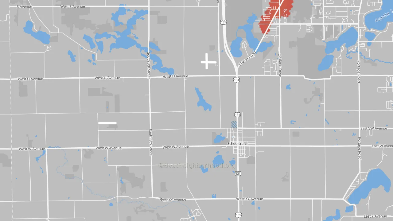 Transit Grade map of Schoolcraft, MI