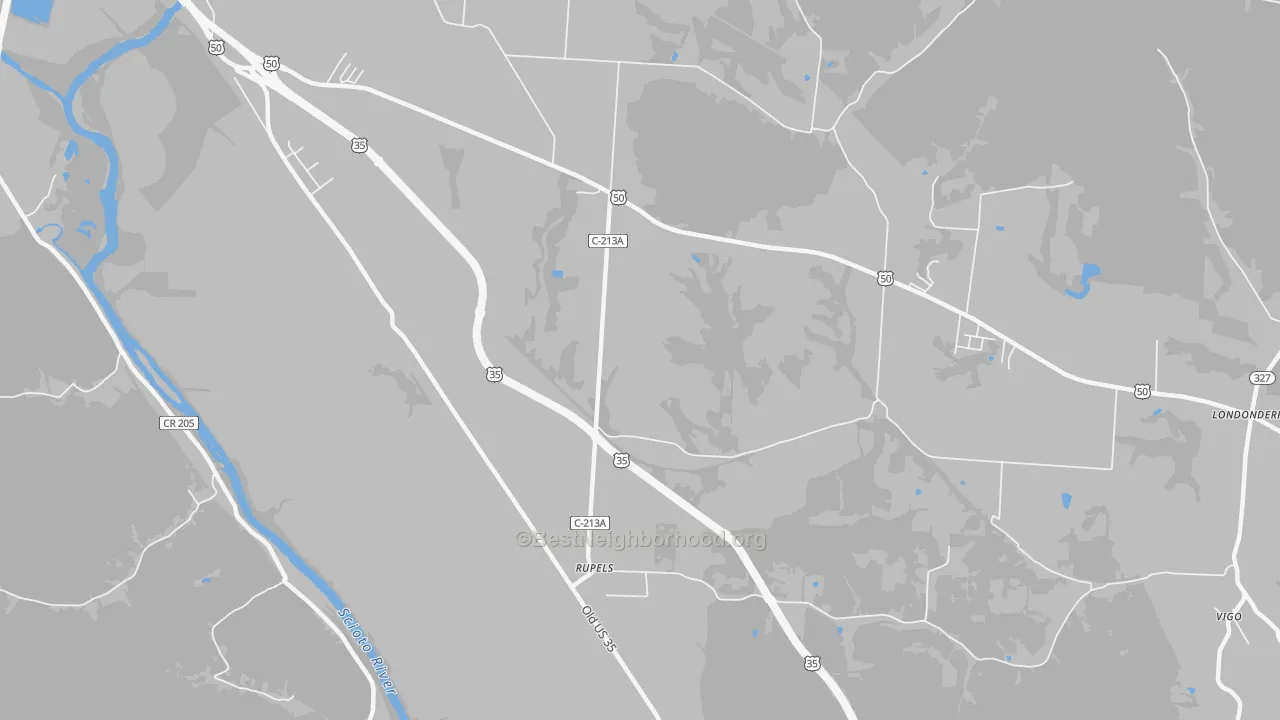 Transit Grade map of Schooleys, OH