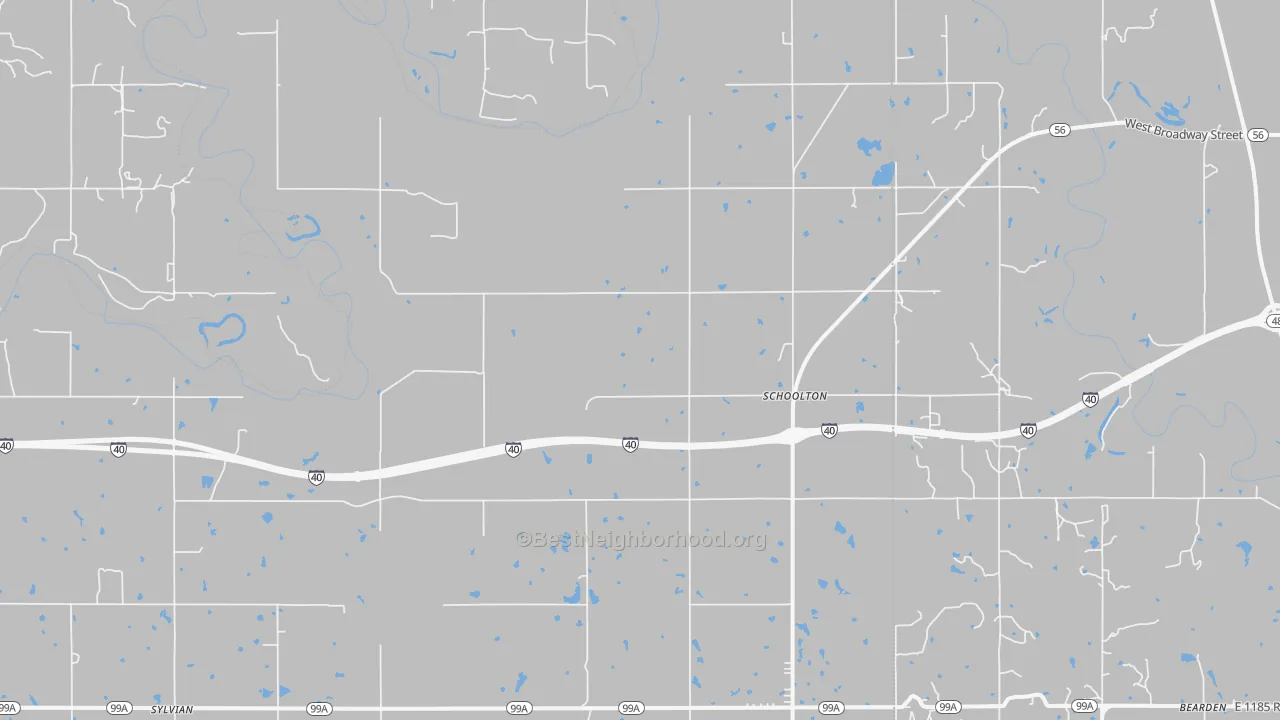 Transit Grade map of Schoolton, OK
