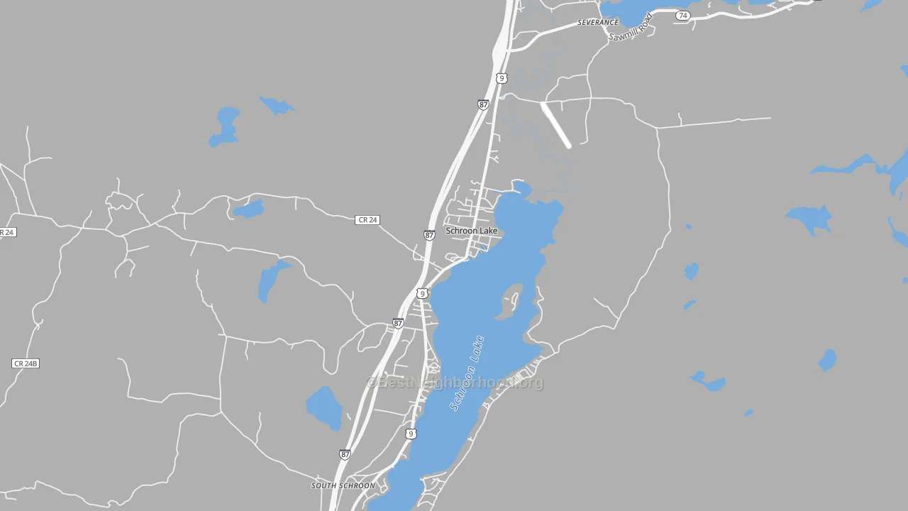 Transit Grade map of Schroon Lake, NY