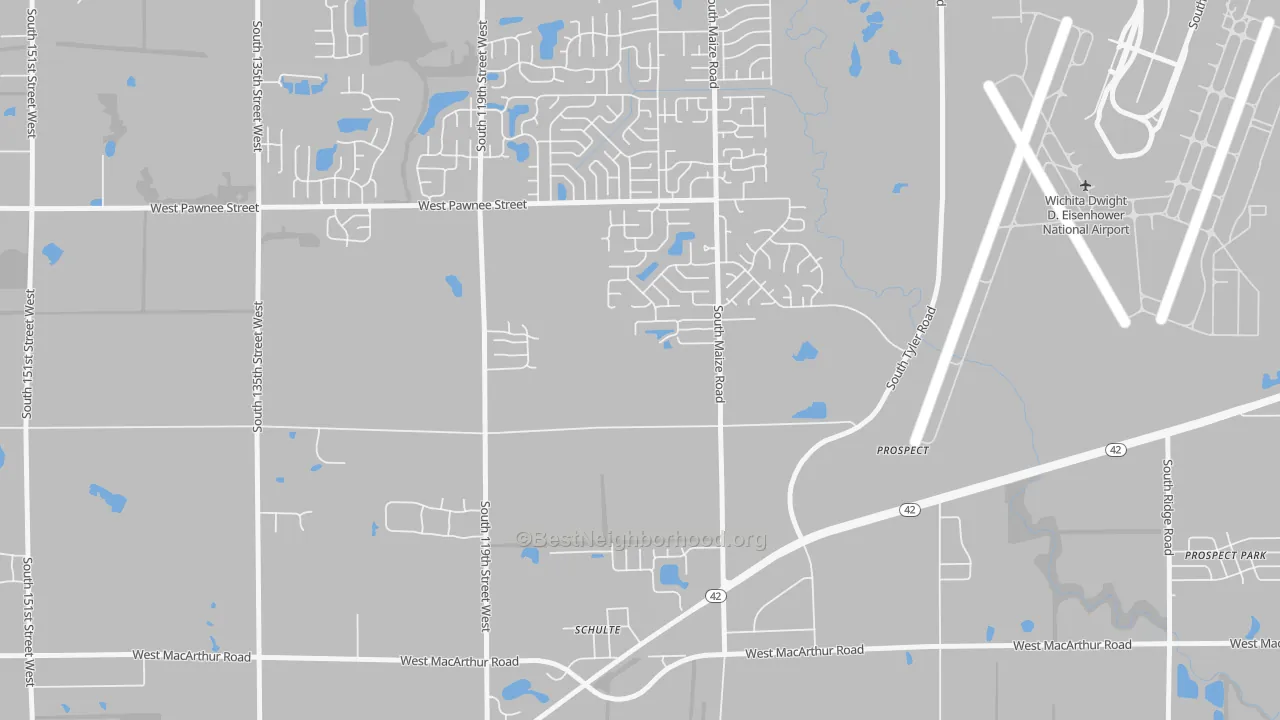 Transit Grade map of Schulte, KS