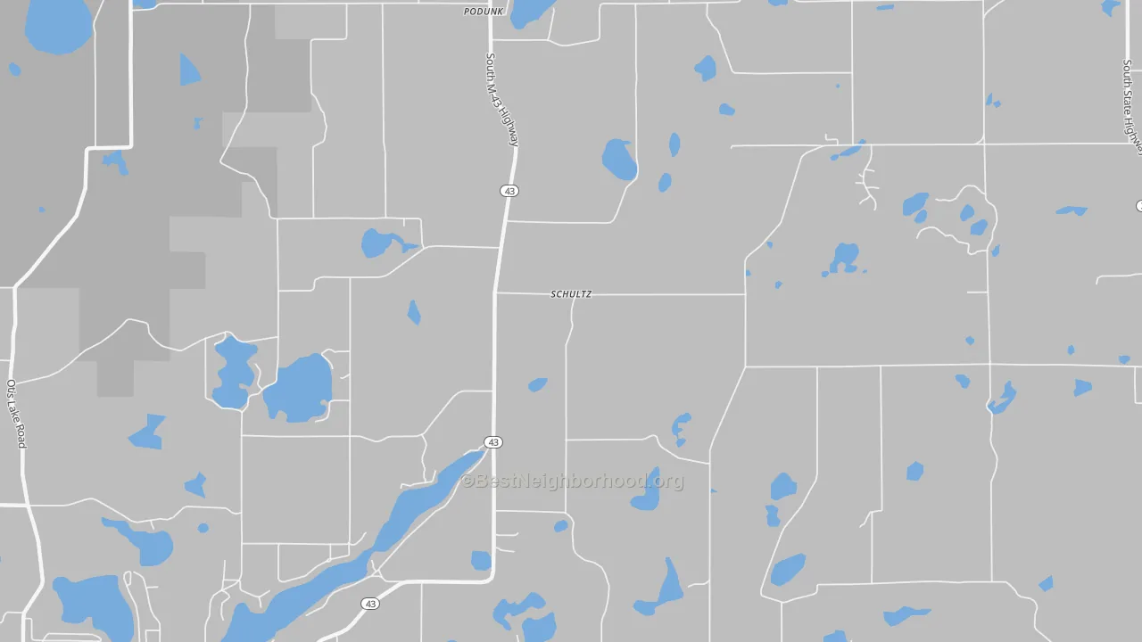 Transit Grade map of Schultz, MI