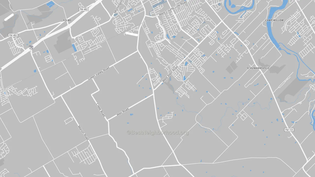 Transit Grade map of Schumannsville, TX