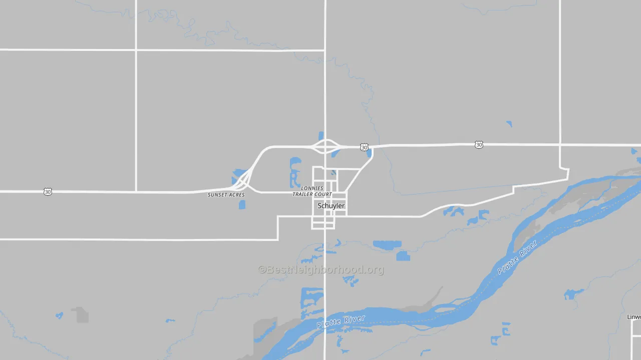 Transit Grade map of Schuyler, NE