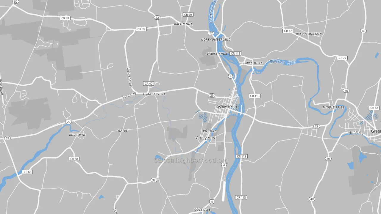 Transit Grade map of Schuylerville, NY
