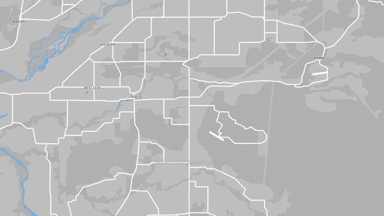 Transit Grade map of Scio, OR