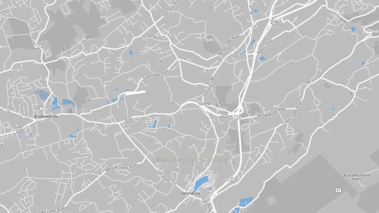 Transit Grade map of Sciota, PA