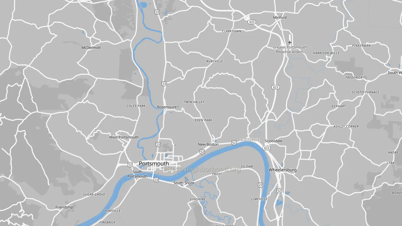 Transit Grade map of Scioto County, OH