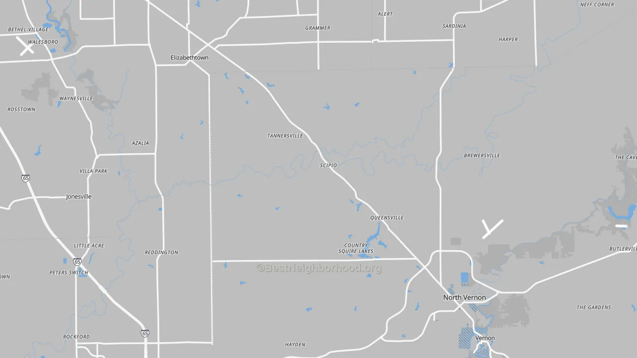 Transit Grade map of Scipio, IN