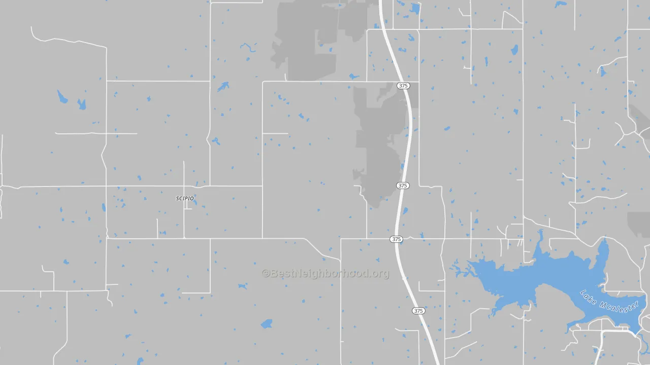 Transit Grade map of Scipio, OK