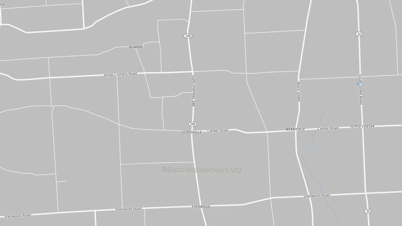 Transit Grade map of Scipioville, NY