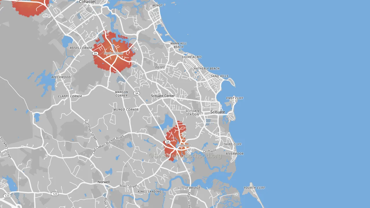 Transit Grade map of Scituate, MA