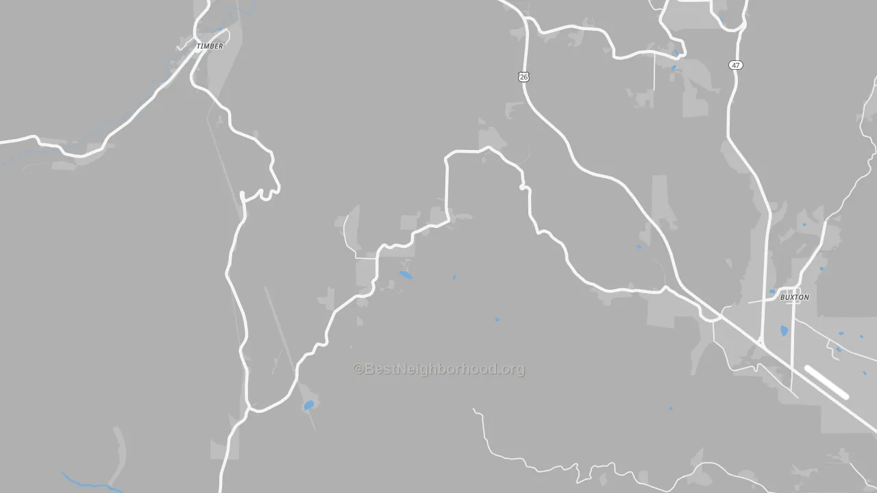 Transit Grade map of Scofield, OR