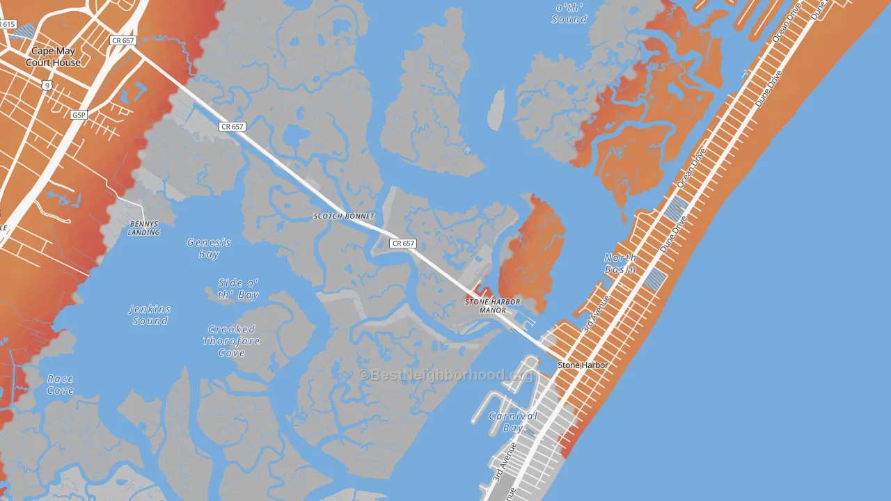 Transit Grade map of Scotch Bonnet, NJ