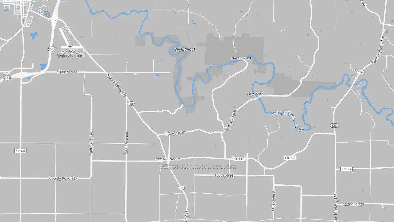 Transit Grade map of Scotch Grove, IA
