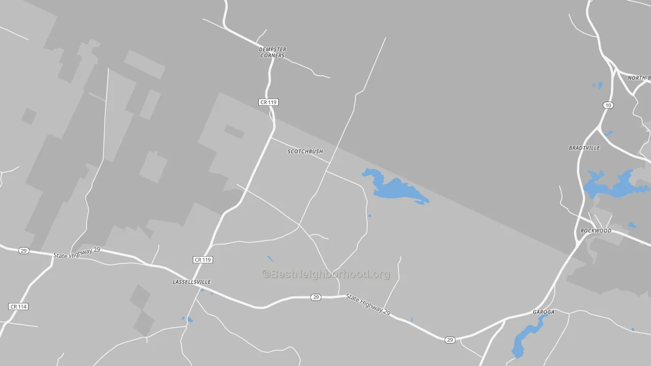 Transit Grade map of Scotchbrush, NY