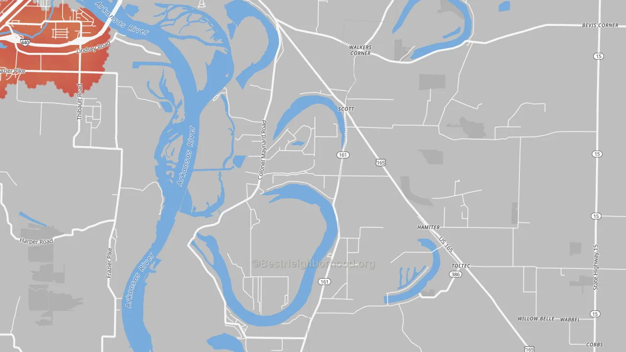 Transit Grade map of Scott, AR