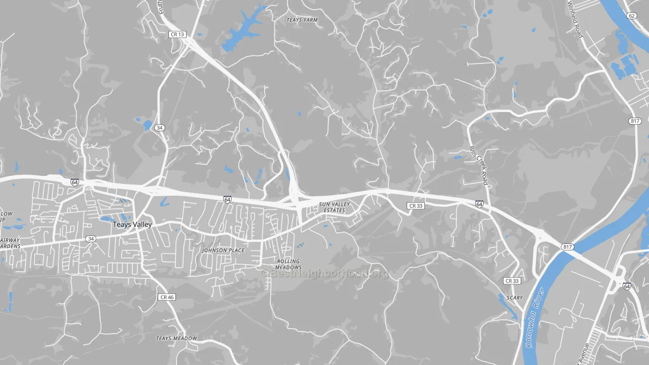 Transit Grade map of Scott Depot, WV