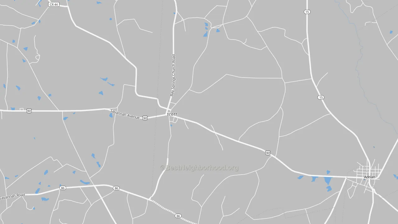 Transit Grade map of Scott, GA