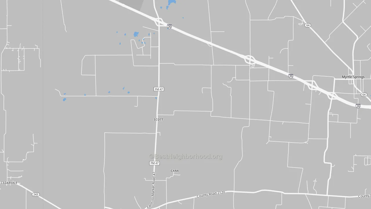 Transit Grade map of Scott, TX