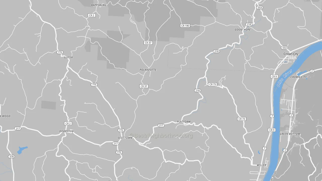 Transit Grade map of Scottown, OH