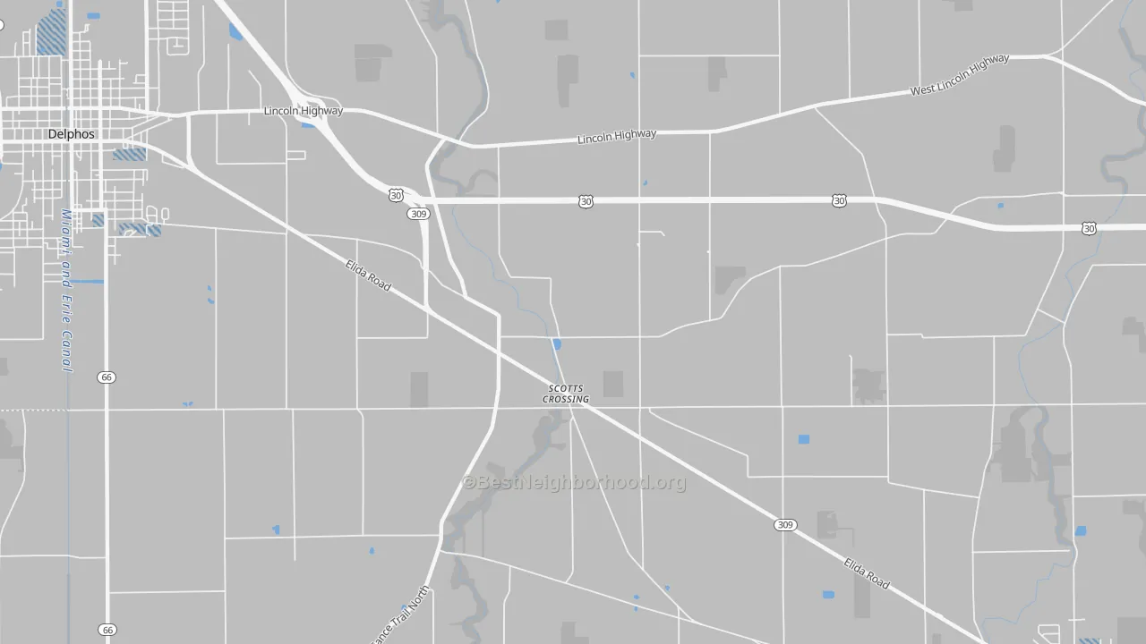 Transit Grade map of Scotts Crossing, OH