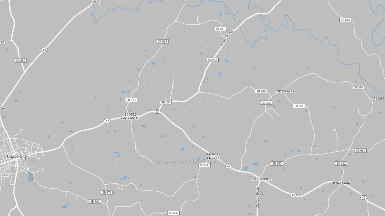 Transit Grade map of Scotts Crossroad, VA