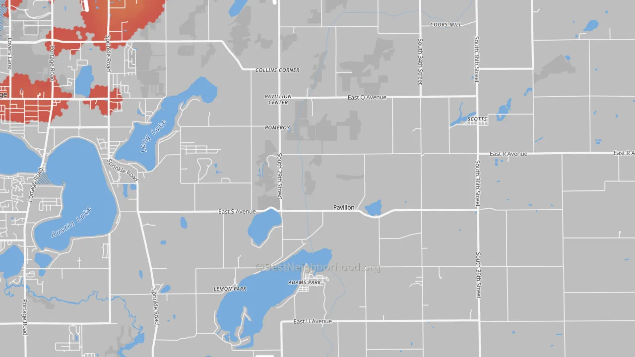 Transit Grade map of Scotts, MI