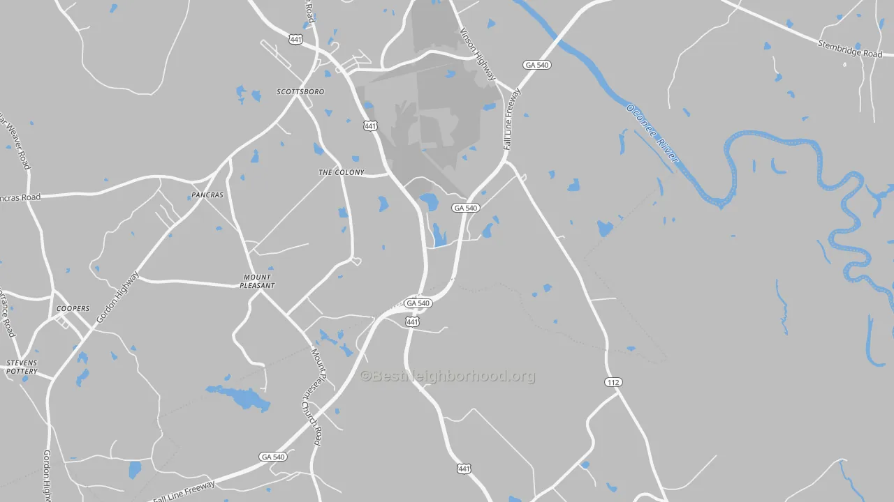 Transit Grade map of Scottsboro, GA