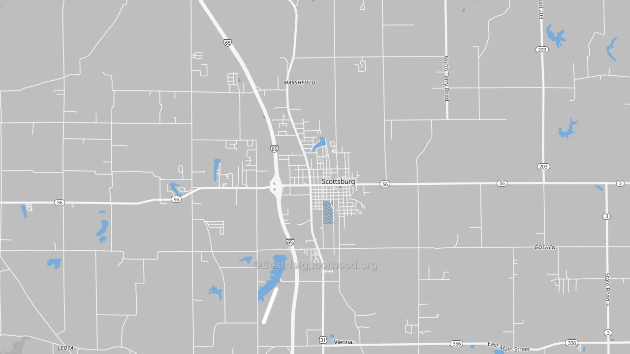 Transit Grade map of Scottsburg, IN
