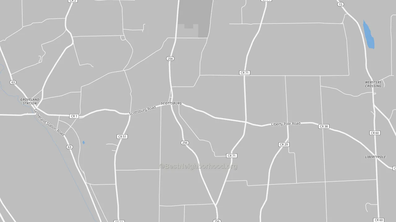 Transit Grade map of Scottsburg, NY