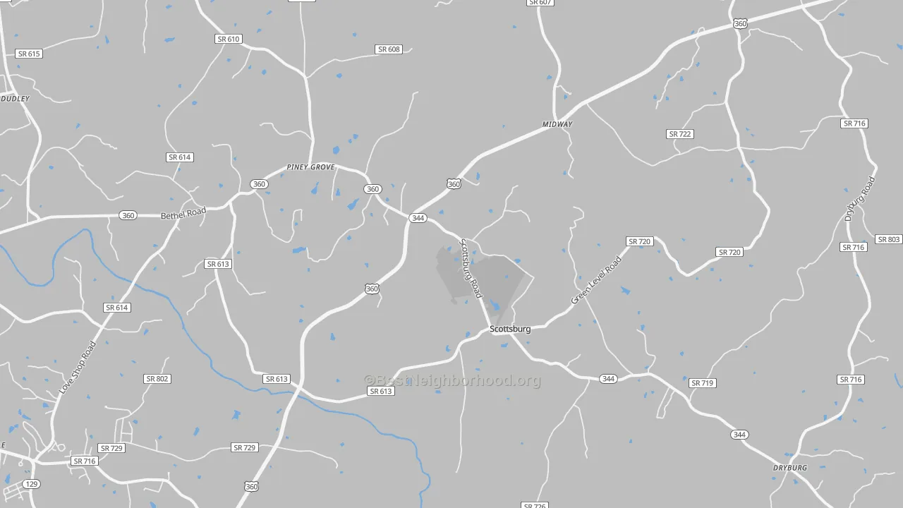 Transit Grade map of Scottsburg, VA