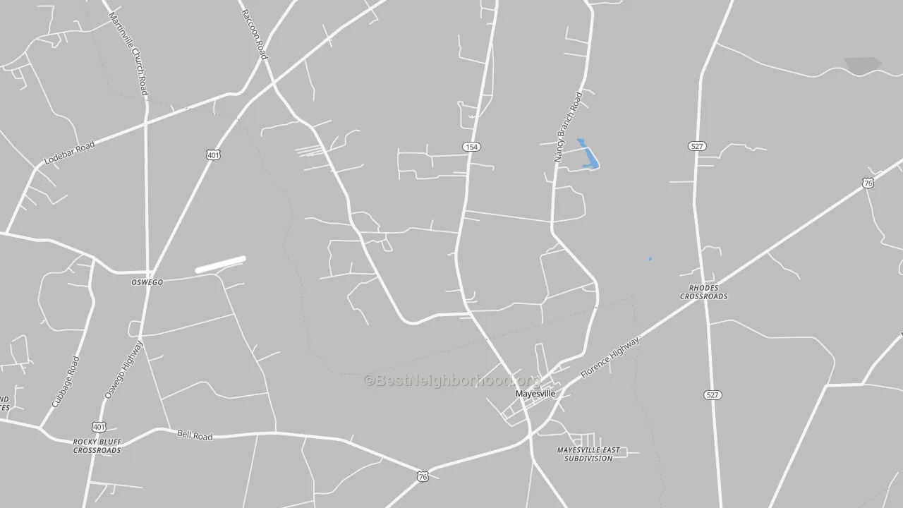 Transit Grade map of Scottsville, SC