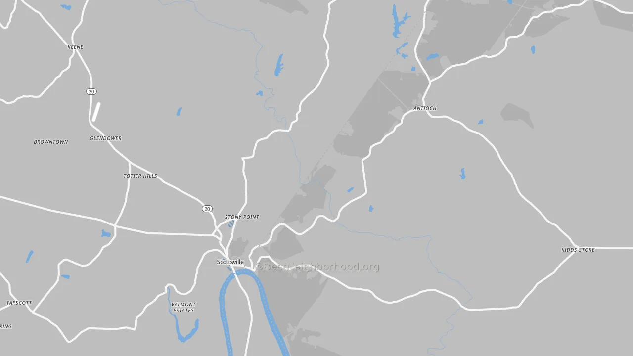 Transit Grade map of Scottsville, VA