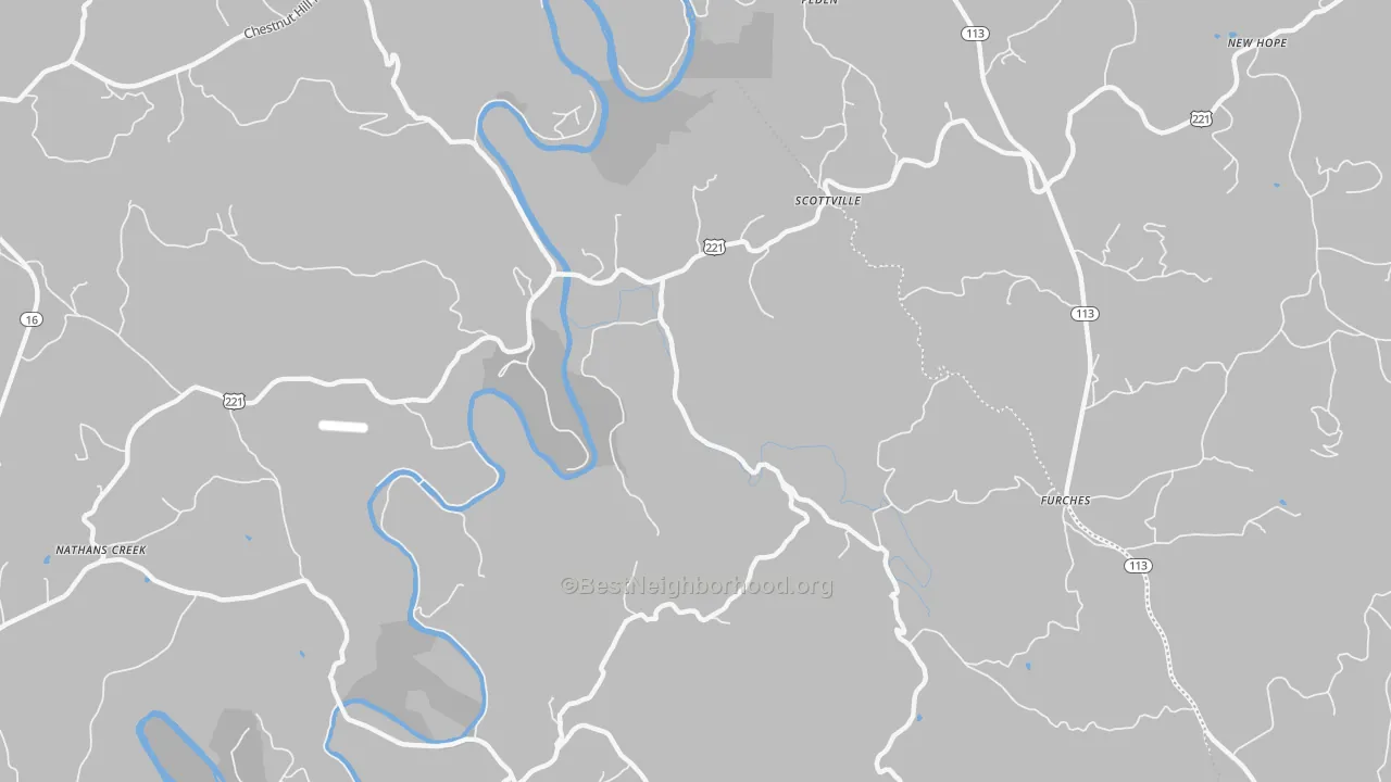Transit Grade map of Scottville, NC