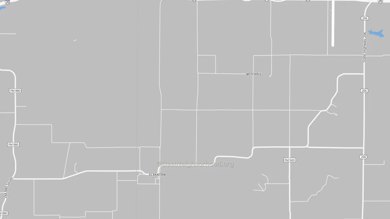 Transit Grade map of Scranton, TX