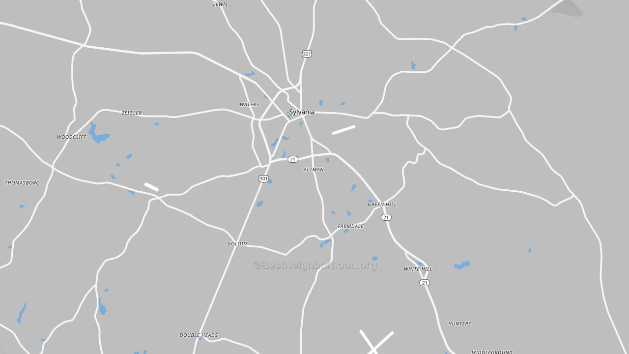 Transit Grade map of Screven County, GA