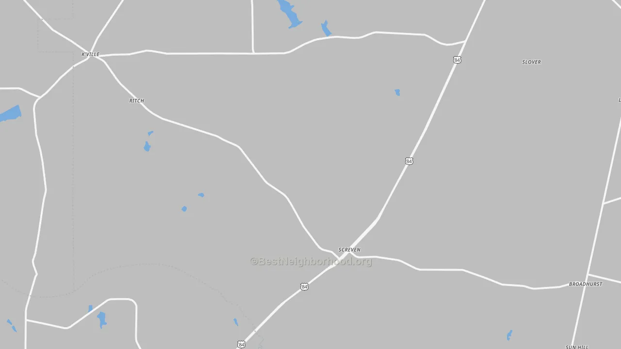 Transit Grade map of Screven, GA