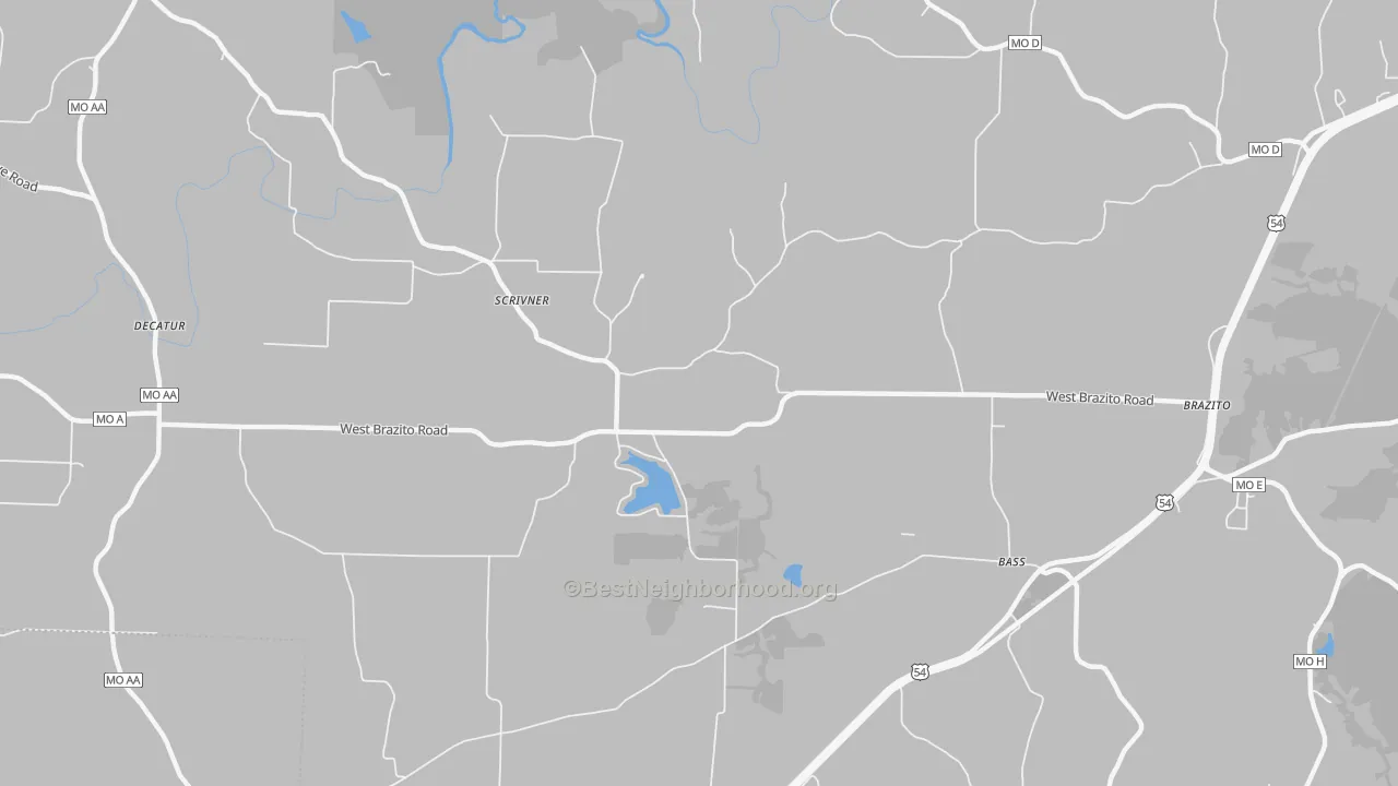 Transit Grade map of Scrivner, MO