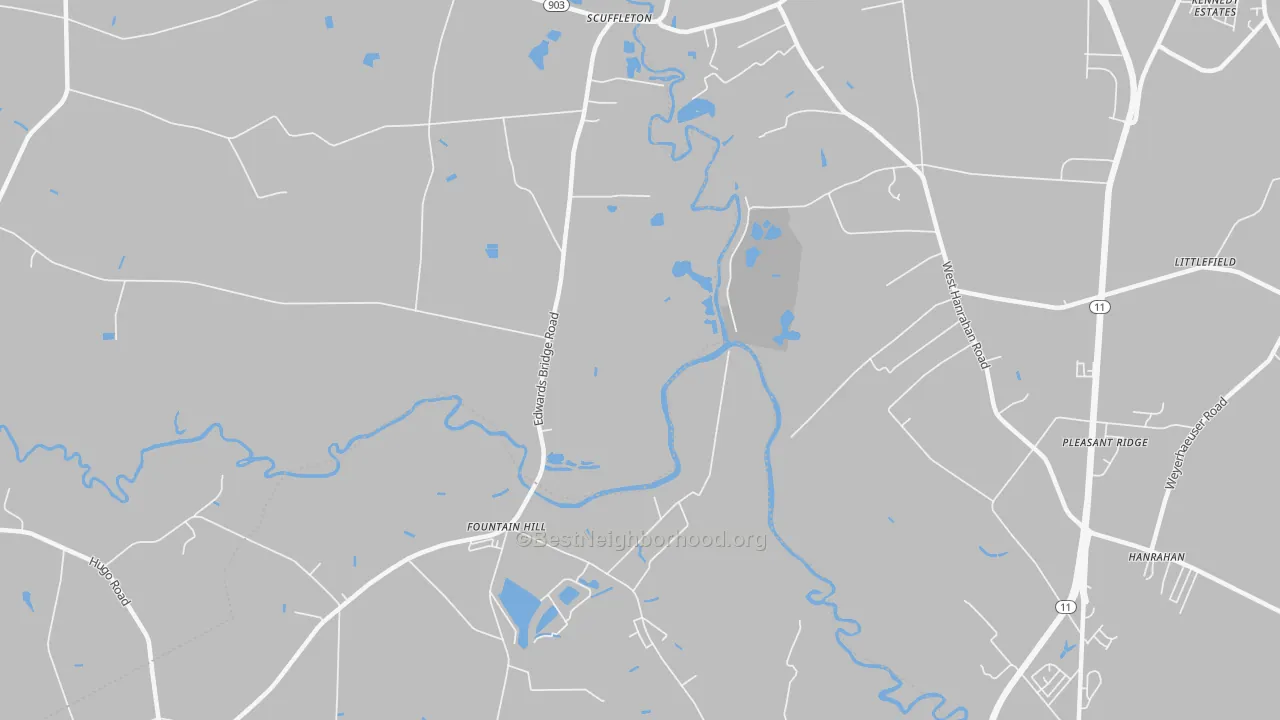 Transit Grade map of Scuffleton, NC