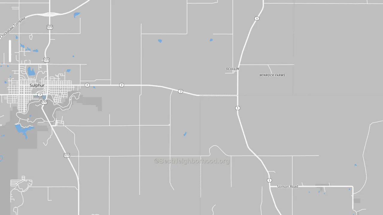 Transit Grade map of Scullin, OK